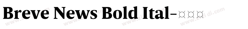 Breve News Bold Ital字体转换